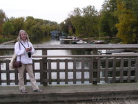 Margaret on a bridge at Toronto islands