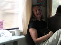 Margaret on the train to Xi’an
