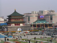 The Bell Tower seen from the Drun Tower, Xi’an