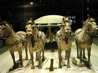 Bronze chariot and horses at the terracotto army exhibition hall