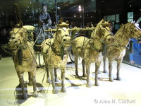 Bronze chariot and horses at the terracotto army exhibition hall