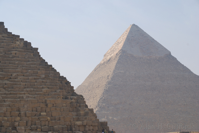 Great Pyramid and the Khafre Pyramid