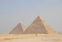 Great Pyramid and Khafre Pyramid