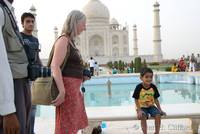 Margaret at the Taj Mahal