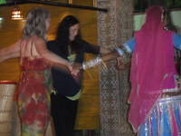 Margaret with dancer, Jaipur