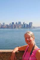 Margaret on Liberty Island