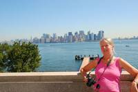 Margaret on Liberty Island