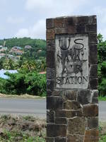 Old naval station sign at Rodney Bay