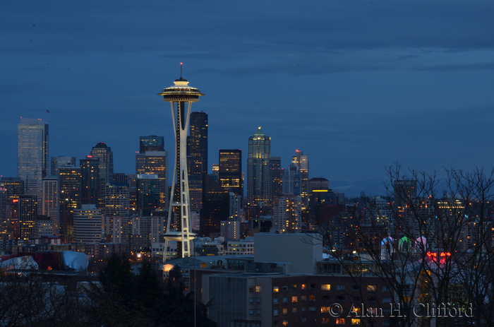 Space Needle in the evening