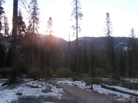 Dawn from the hotel room, Wuksachi Lodge, Sequoia National Park