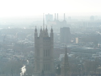 Houses of Parliament and Battersea power station from the London Eye