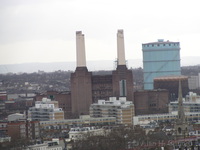 Battersea Power Station seen from Westminster Cathedral