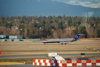 Aeroplane landing at Vancouver