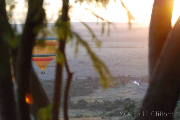 Balloon seen from our room at the Mara Serena