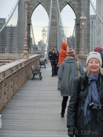 Margaret on Brooklyn Bridge
