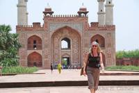 Margaret at the Tomb of Akbar the Great, Sikandra