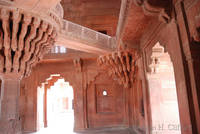 In the Diwan-i-Khas, Fatehpur Sikri