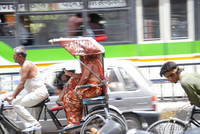 A rickshaw on Johari Bazaar