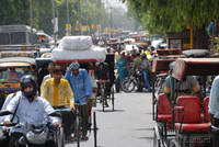 Traffic approaching Badi Chaupar, Jaipur