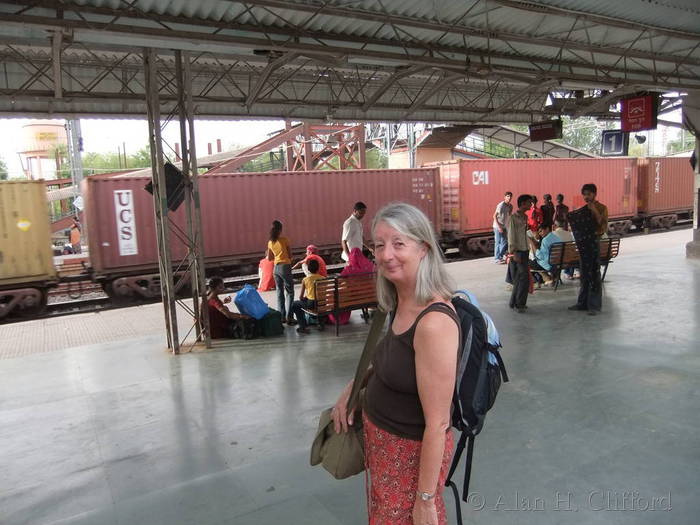 Margaret at Sawai Madhopur railway station