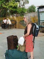 Margaret at Sawai Madhopur railway station