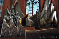 Organ pipes in Saint Bartholomew’s Cathedral, Frankfurt