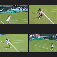 Aravane Rezai and Serena Williams