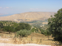 Sea of Galilee and Golan Heights viewed from Omm Qais