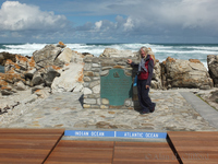 Margaret at the southernmost tip of Africa