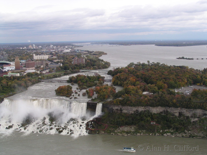 Waterfall from the skylon tower, Niagara